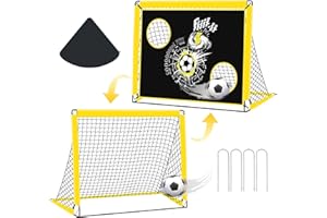 EXTFANS Porteria de Futbol para Niños, Plegable Porterias de Futbol, con Bolsa de Transporte y 4 Clavos Molidos, Ideal para Juegos Exterior