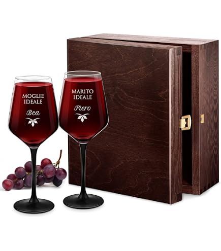 Maverton Calice Vino Rubino XL 530ml - Con Incisione Personalizzata