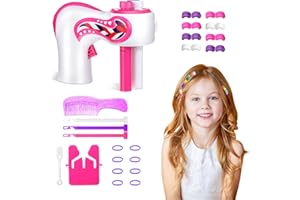 23GUANYI Trenzador de Pelo para Niñas, Accesorios Pelo Niña, Trenzador Automático Cabello para Niños, Máquina Eléctrico de Hacer Trenzas, Hair Braider, Navidad Regalos para 3-14 Años Niñas (Blanco)