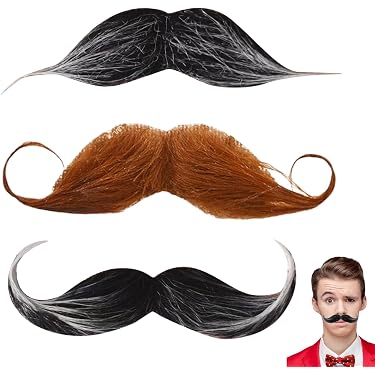 Moustaches Autocollantes - 48 Pièces, 16 Modèles - Halloween Carnaval Cosplay - Drôles Et Faciles à Coller