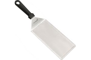ANMARKO Big Metal Griddle Spatula - Grill spatula 4 x 8 in Large Burger Smasher Hamburger Turner Scraper - Pancake Flipper - Great for BBQ Grill and Flat Top Griddle - Commercial Grade