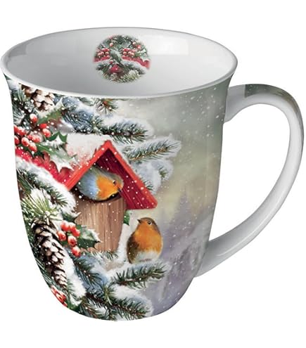 Ambiente Beker - Mok - Mok - Thee/koffiebeker ca. 0,4L Flower