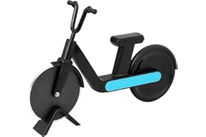 Uaugulft Tagliapizza per moto, con lama affilata in acciaio inox con rivestimento antiaderente, colore: blu