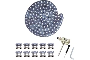 KAMIER T8F Drive Chain 116 Link Breaker Heavy Duty for 43cc 47cc 49cc 2-Stroke Pocket Rocket Bike APC Mini Chopper 50cc SSR SX50 Syx Moto Holeshot MotoTec Xtreme Xpro Kids Pit Dirt Bike ATV Quad Parts