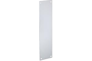 FOXCUP 10x Satin Aluminium Door Finger Plate 300mm x 75mm Metal Repair Fingerprint Push Protector