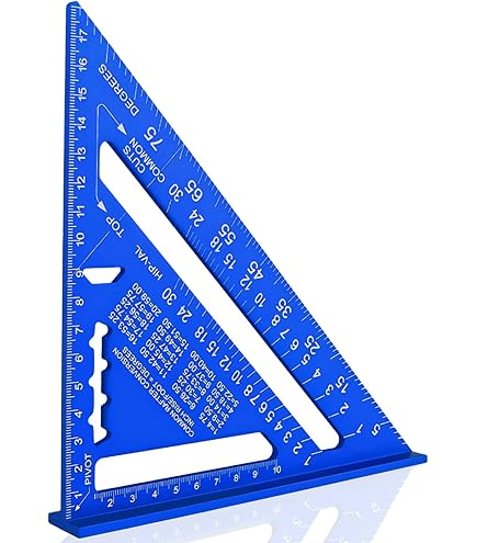 Squadra Da Falegname Regolabile - Set Professionale In Alluminio Con Righello Metrico E Imperiale - Foto 5