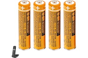 MILKLILY HHR-55AAABU Ni-MH Piles Rechargeables AAA 550mah 1,2v pour téléphone sans Fil Gigaset, Pile AAA 550mah Batterie téléphone pour Panasonic, Lot de 4