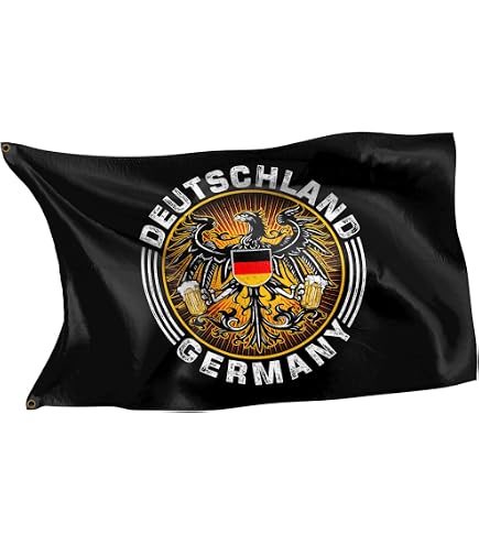 Digni Germany Flag – 90x150 Cm – Black 4 Star – Football Fan Hoist Flag