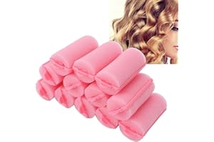 ANGGREK Bigodini in Spugna di Schiuma, 12 Pezzi Bigodini Morbidi per Dormire Bigodini Flessibili per lo Styling dei Capelli Bigodini in Spugna Salone Professionale Portatile Strumento per Bigodini Morbidi per