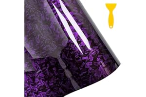 Fondlife Covering Carbone de Voiture forgée,Film Autocollant Adhésif,Carbone de Vinyle, Autocollant Imperméable pour Motos, Les Meubles Décoration (Forgé Violet, 150 * 30CM)