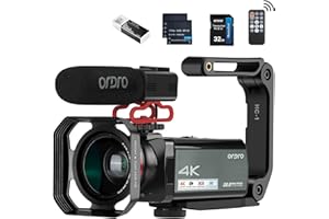 ORDRO Camcorder 4K with IR Night Vision Video Camera 30X Digital Zoom 3.5" Touchscreen Wifi Vlogging Camera for YouTube