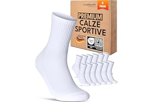 sockenkauf24 Calze Sportive Donna Calzini Tennis 6 Paia Spugna Rinforzati Crew Socks