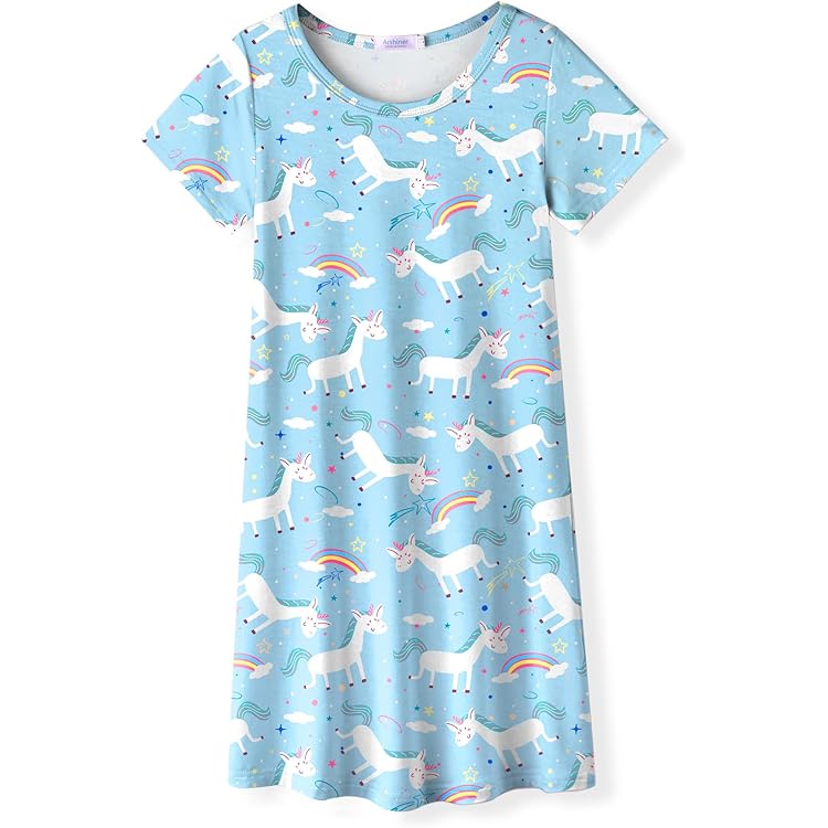Mädchen Nachthemde Aus Baumwolle - Atmungsaktiv & Weich Für 3-14 Jahre