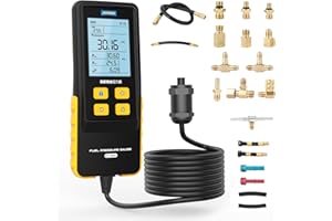 AUTOOL Fuel Pressure Gauge Digital Fuel Pressure Tester Kit 0-426PSI 0~29bar for Petrol Engine Fuel Pressure Test, Automotive Fuel Pressure Tester with Hoses Adapters PT630