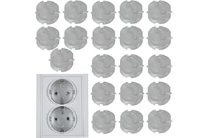 MELOPLAM Steckdosensicherung - Kindersicherung - Steckdosenabdeckung - 10 oder 20 Stück - Made in EU (transparent x 20)