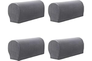 KGJAXF 4Pcs Armchair Covers, Arm Chair Covers for Arms, Sofa Arm Covers, Armchair Covers for Arms, Sofa Arm Protector Covers, Armchair Arm Protectors,Armchair Arm Covers for Furniture Protector（Iight Gray）