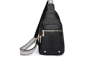 Myhozee Damska torba na klatkę piersiową, ze skóry PU, torba crossbody, mała torba na ramię, do uprawiania sportów na świeżym powietrzu, wędrówek, jazdy na rowerze, wspinaczki górskiej, podróży