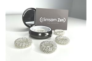 CLIMSOM ZEN - 5 Bagues d'Acupression avec leur Coffret Premium, Anneaux de Massage pour les Doigts, Détendez-vous jusqu'au bout des doigts grâce aux Bagues d'Acupression, Idée Cadeau Noël