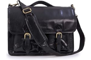 Ashwood Leather Briefcase - 8190 - Available in Black and Chestnut