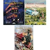 Harry Potter 3 Kitap Set Resimli &Ouml;zel Baskı (Felsefe Taşı-Sırlar Odası-Azkaban Tutsağı)