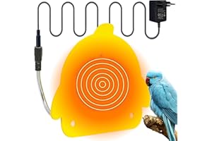Muyirted - Calentador de pájaros para jaula, calefactor de pájaros con soporte de pájaros, calefacción termostática del gallinero, 12 V, calefacción para pequeños animales, loro, pollito, hámster