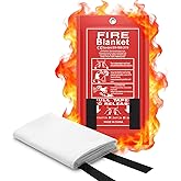 FLASLD Manta ignifuga apaga Fuegos Cocina, 100x100 cm Mantas de Fuego de Fibra de Vidrio de Emergencia para Personas, protecc