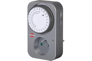 Brennenstuhl Zegar sterujacy MZ 20 / programator czasow (wylacznik czasowy, z podwyzszona ochrona styków) szary