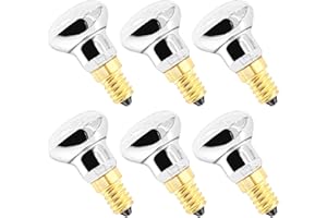 Haraqi 6 Pack Replacement Bulbs for Lava Lamps,Glitter Lamps,R39 E14 25 Watt 400 Lm Reflector Bulbs