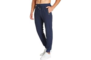 HCSS Mens Joggers Tracksuit Bottoms Men for Running Sports Lounge with Zip Pockets Elasticated Waist
