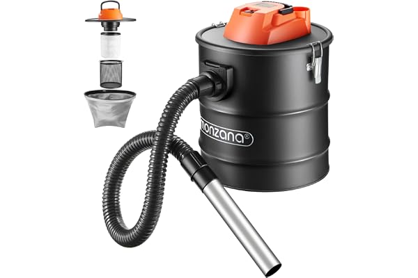 Monzana® Aspirateur de Cendres 20L 1200W soufflage Aspiration préfiltre HEPA aspirateur poussière Multifonction poêle a granulés cheminée