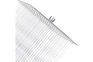 Rain Shower Head, VIGIME High Pressure Square Rainfall Showerhead, 304 Stainless Steel Fixed Shower Heads with 144 Silicone Jets for The Ultimate Shower Experience (12 Inch Chrome)