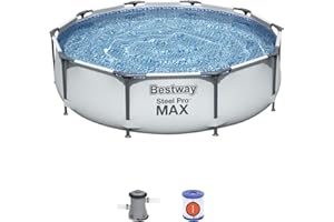 Bestway Steel Pro MAX 10' x 30"/3.05m x 76cm Pool Set, redondo, multicolor, 8321260