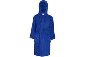 A2Z 4 Kids Childrens Boys Girls Hooded Bathrobe 100% Cotton Terry - Towel Bathrobe Royal_13