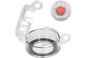 GAESHOW 30mm Pulsador Interruptor Protector Interruptor de parada de emergencia Cubierta transparente a prueba de polvo BS‑02