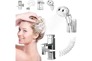 SUYAMIR Set soffione doccia,rubinetti estensibili,set soffione doccia,doccetta per lavabo,doccetta con tubo flessibile, doccetta per lavabo, prolunga rubinetto, soffione doccia con tubo telescopico da 1,5 m