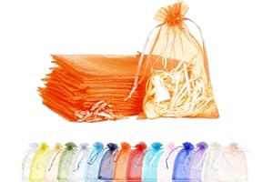 MORAINJAY Sacchetti regalo in organza, 10 x 15 cm, con coulisse, per matrimoni, gioielli, caramelle, bomboniere, 100 pezzi