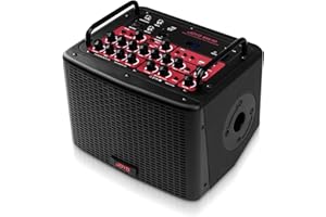 JOYO 40 Watt Acoustic Combo Amplifier Rechargeable Guitar & Vocal Two Channels Guitar Amp with Drum Machine Reverb Chorus Delay Effects and Bluetooth XLR & Aux-in (BSK-40)