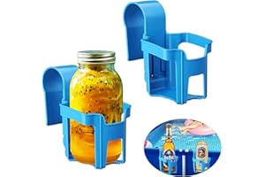 BARVERE Pool Getränkehalter, 2 Stück Praktischer Getränkehalter für Poolrand, Bierhalter & Pool Zubehör für Spaß Erwachsene, Poolzubehörteile Getränkehalte