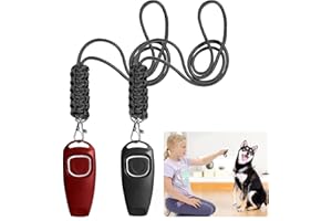 CHUNZHILAI 2 Pack Dog Whistle Recall Training Pet Training Clicker Whistle High Frequency Clicker No Ultrasonic With Lanyard Pet Supplies