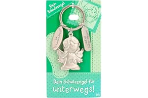 Depesche- Llavero de Metal con diseño de ángel de la Guarda y Mensaje de Amor para Regalar a Familiares, Amigos y conocidos, Color Plata, 12.5 x 7 x 1.2 cm (7518-009)