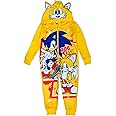 Sonic The Hedgehog, Boys or Girls Hooded Onesie, All in One Pyjamas, Age 4-14 Years