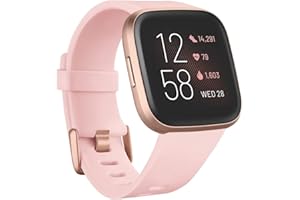 Fitbit Versa 2 Health & Fitness Smartwatch (NFC), Petal Pink - Copper Rose Aluminum