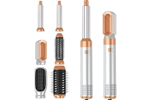 ‎MOGAWAVE Air styler 6 in 1 Hair styler set mit 1000W Haartrockner, Warmluftbürste, Föhnbürste, Rundbürstenföhn, Lockenstab, Glättbürste, Geben Sie dem Haar Volumen, Glätten, Locken und Föhnen
