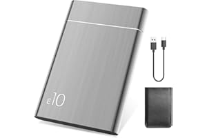UIUIT Disque Dur Externe Ultra Fin Tout-Aluminium Stockage HDD pour PC, Xbox One, Mac, Laptop, Ordinateur Portable de Bureau, Wii U, TV, Windows