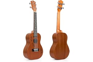Kmise Concert Ukulele Sapele Ukelele Ukele Uke for Beginner Adult Kid 23 inch 4 String Hawaii Guitar with Snail Pattern