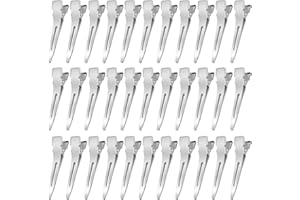 KAONESS 60pcs Pince Locks Pinces à Cheveux Crocodile 4.5cm Pinces à Cheveux bec de Canard Accessoires de Cheveux de Bricolage en Métal Barrettes de Coiffure Professionnelles pour Filles Dame Noël à la main