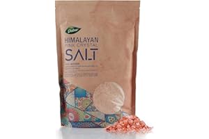 Dabur Himalayan Pure Pink Crystal Salt - 1kg | 100% Natural Salt With Vital Nutrients | Premium Unrefined | Gluten Free | Halal - Kosher Certified Salt | For Good Health & Lowering Blood Pressure