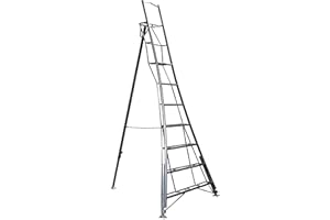 BPS ACCESS SOLUTIONS Garden Master® 3 Leg Fully Adjustable Platform Tripod Ladder | Garden/Orchard Ladder | Auto Locking Clips | Claw Grip Feet | Free Rubber Feet | 150kg Load Capacity | EN131 Certified | 7 Steps | 3.0m