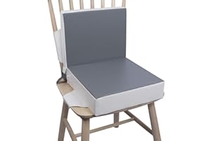 Booster Seat Chair Child Kalawen Seat Cushion Children Baby PU Washable Portable Chair Booster Seat with Straps Children's Seat Cushion for Children