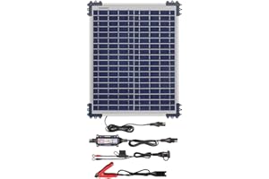 Tecmate Optimate Solar Duo + 20W Solar Panel, TM-522-D2, 6-Step 12V / 12.8V 1.67A Sealed Solar Battery Saving Charger & maintainer